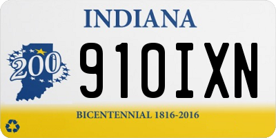 IN license plate 910IXN