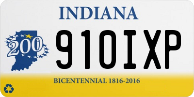 IN license plate 910IXP