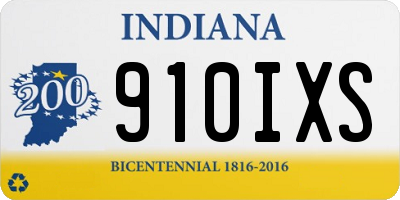 IN license plate 910IXS