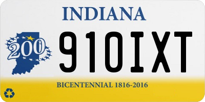 IN license plate 910IXT