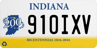 IN license plate 910IXV