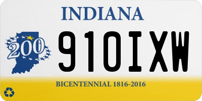 IN license plate 910IXW