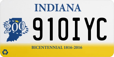 IN license plate 910IYC