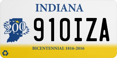 IN license plate 910IZA