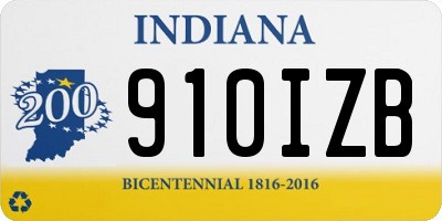 IN license plate 910IZB