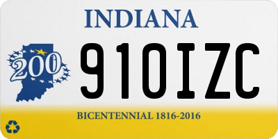 IN license plate 910IZC