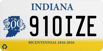 IN license plate 910IZE