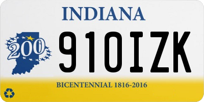 IN license plate 910IZK
