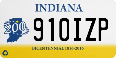 IN license plate 910IZP