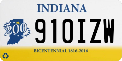 IN license plate 910IZW