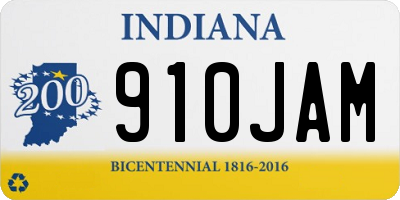 IN license plate 910JAM