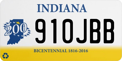 IN license plate 910JBB