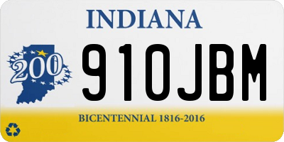 IN license plate 910JBM