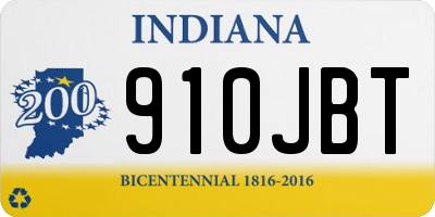 IN license plate 910JBT