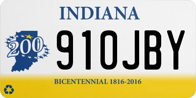 IN license plate 910JBY