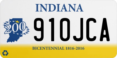 IN license plate 910JCA