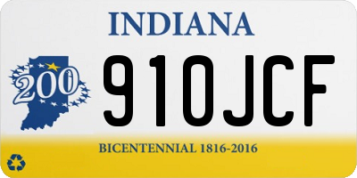IN license plate 910JCF