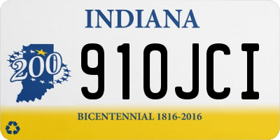IN license plate 910JCI