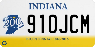 IN license plate 910JCM