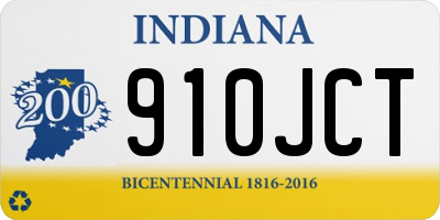 IN license plate 910JCT