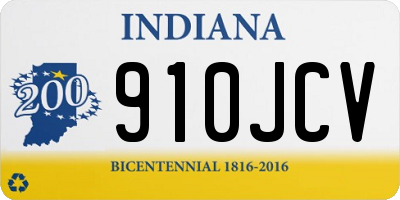 IN license plate 910JCV