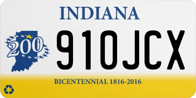 IN license plate 910JCX