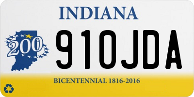 IN license plate 910JDA