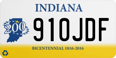 IN license plate 910JDF