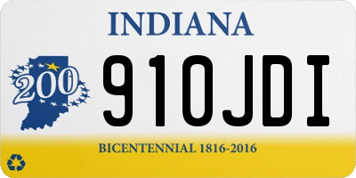 IN license plate 910JDI