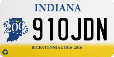 IN license plate 910JDN