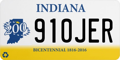 IN license plate 910JER
