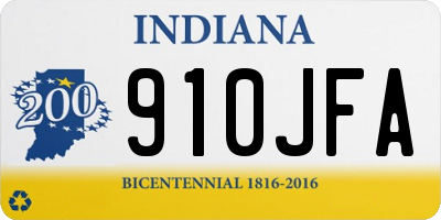 IN license plate 910JFA