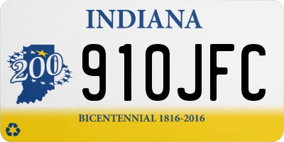 IN license plate 910JFC