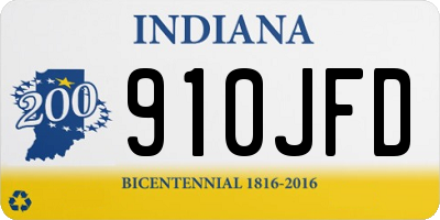 IN license plate 910JFD