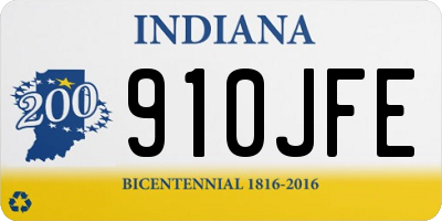 IN license plate 910JFE