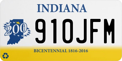 IN license plate 910JFM