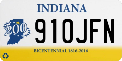 IN license plate 910JFN