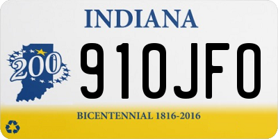 IN license plate 910JFO