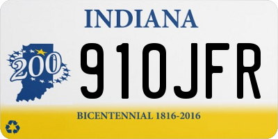IN license plate 910JFR