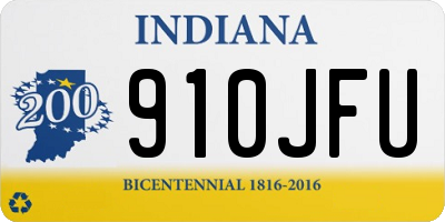 IN license plate 910JFU