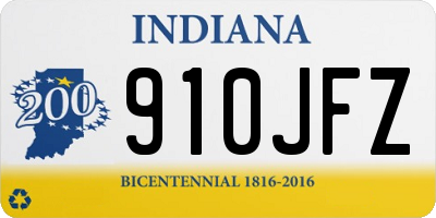 IN license plate 910JFZ