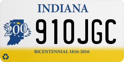 IN license plate 910JGC