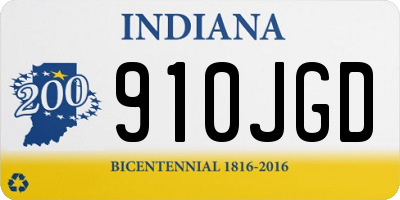 IN license plate 910JGD
