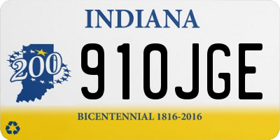 IN license plate 910JGE