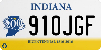 IN license plate 910JGF