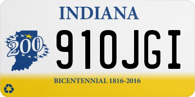 IN license plate 910JGI