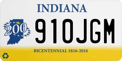 IN license plate 910JGM