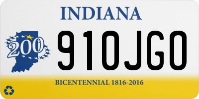 IN license plate 910JGO