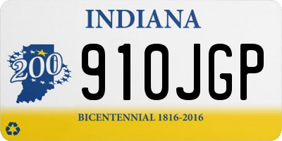 IN license plate 910JGP