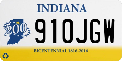 IN license plate 910JGW